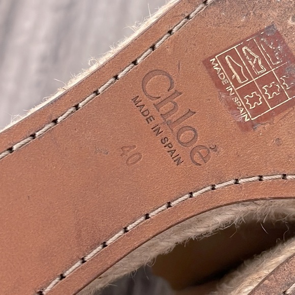 Chloe Lauren Suede Espadrille Wedge Sandals - Size 40 - Picture 4 of 7